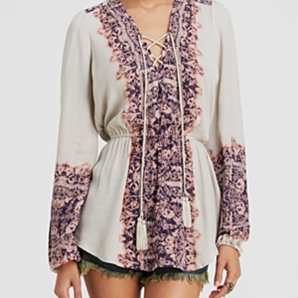 Free People Tops - Free People Wildest Moments Tunic in Tea Combo